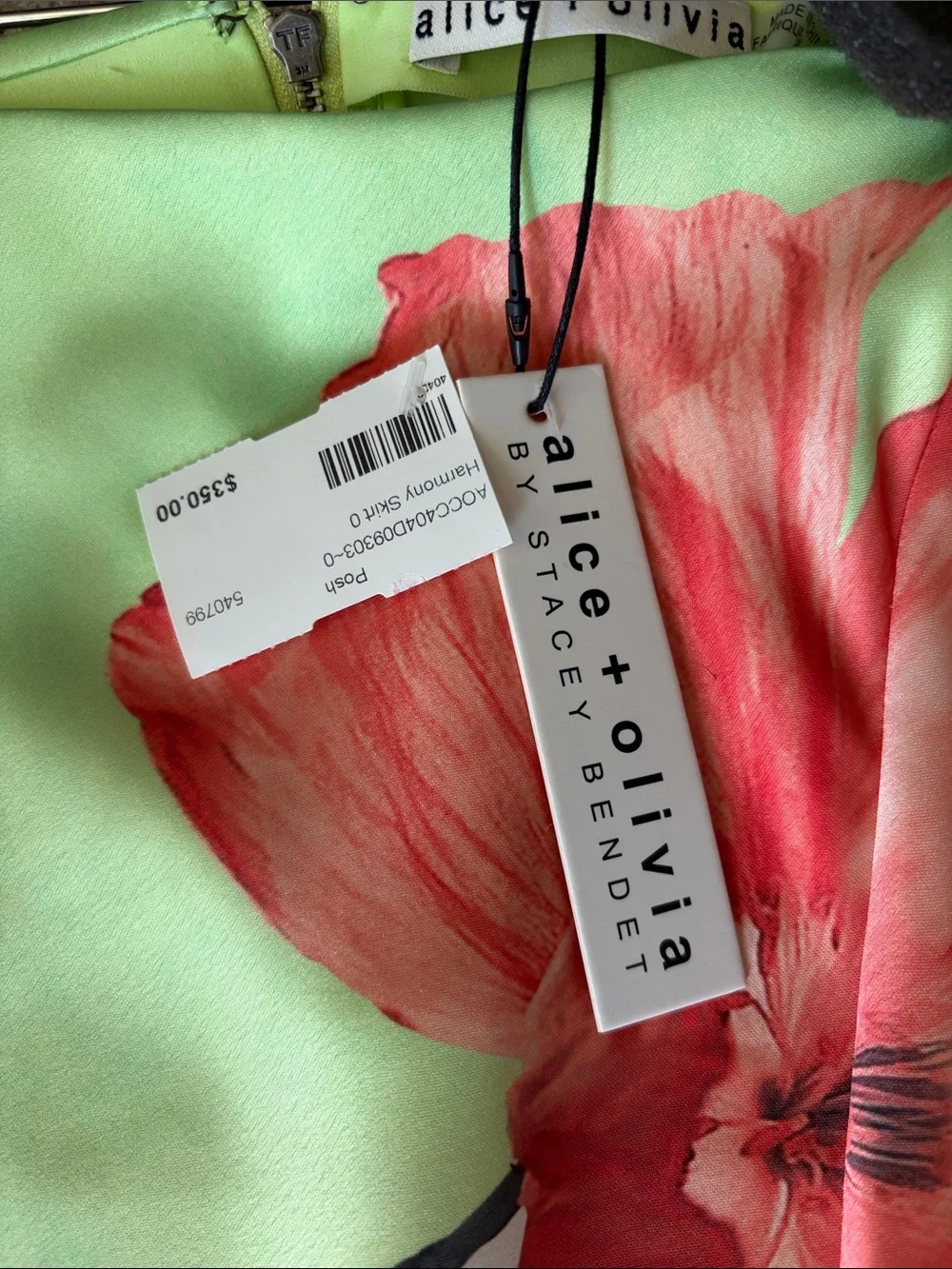 Alice & Olivia by Stacey Bendet Floral Asymmetric Midi Skirt